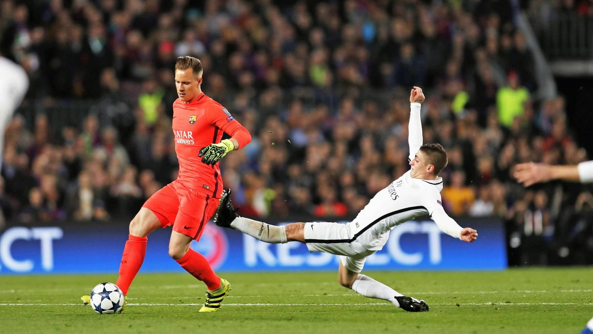 Ter Stegen miał więcej podań niż ktokolwiek w PSG