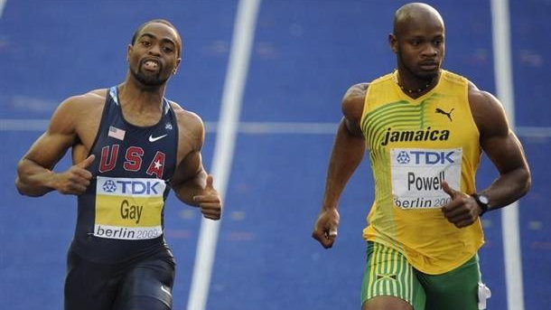 Tyson Gay (z lewej) i Asafa Powell - obaj wpadali na dopingu