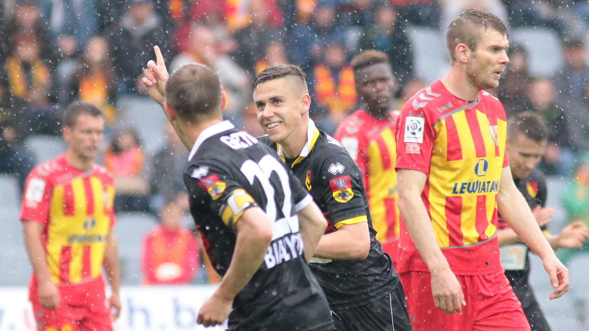 Pilka Nozna. Ekstraklasa. Korona Kielce - Jagiellonia Bialystok. 14.05.2016