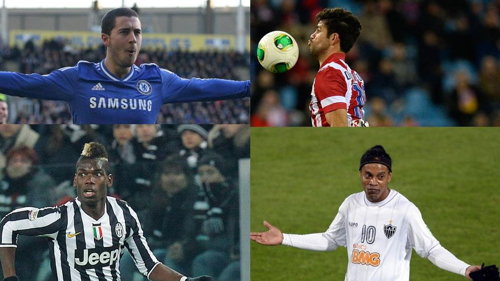 Costa, Pogba, Ronaldinho, Hazard