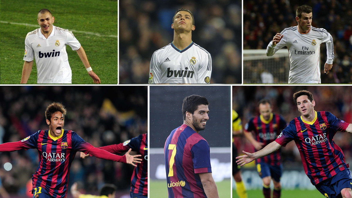 Benzema, C. Ronaldo, Bale i Neymar, Suarez, Messi