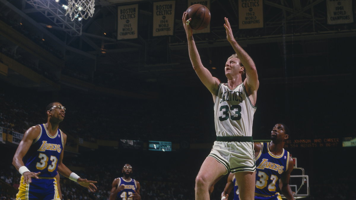 Larry Bird, Kareem Abdul-Jabbar, Magic Johnson