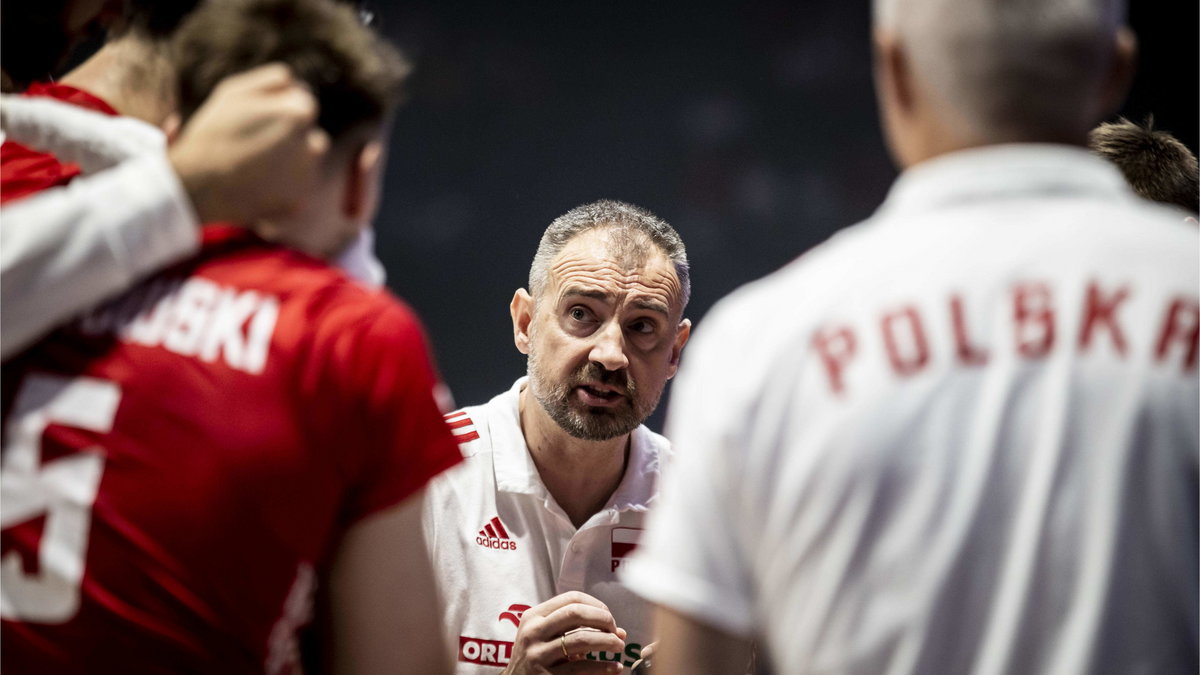 Trener Nikola Grbić z reprezentacją Polski