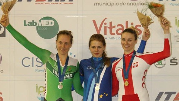 Agata Drozdek na podium ME