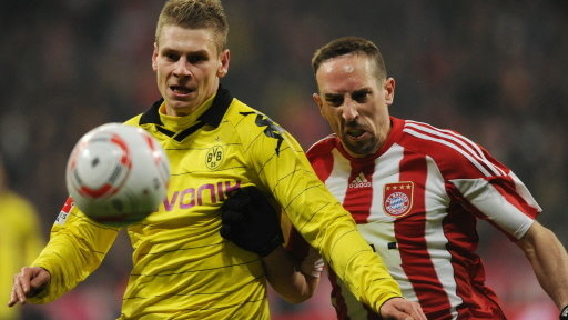 Łukasz Piszczek (L) i Franck Ribery