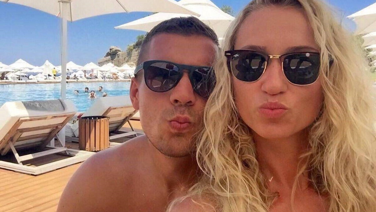 Lukas Podolski i Monika Puchalski