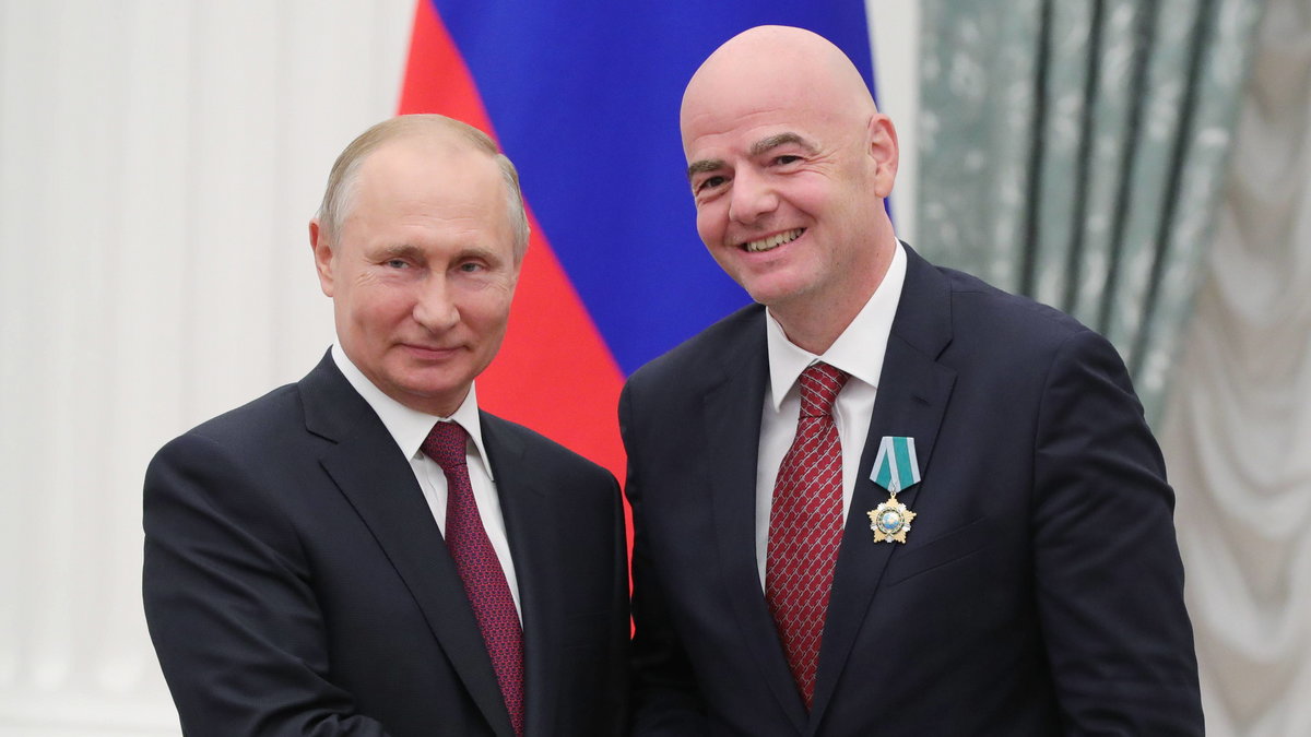 Władimir Putin i Gianni Infantino