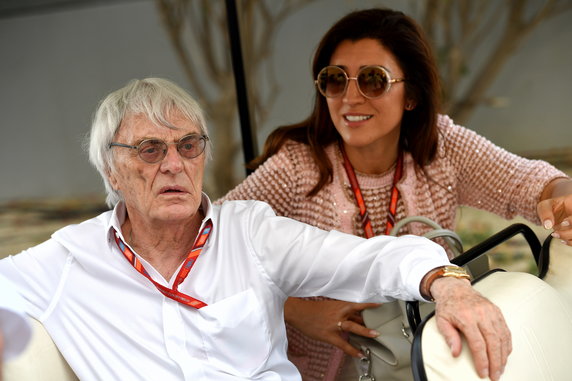 Bernie Ecclestone z żoną Fabianą