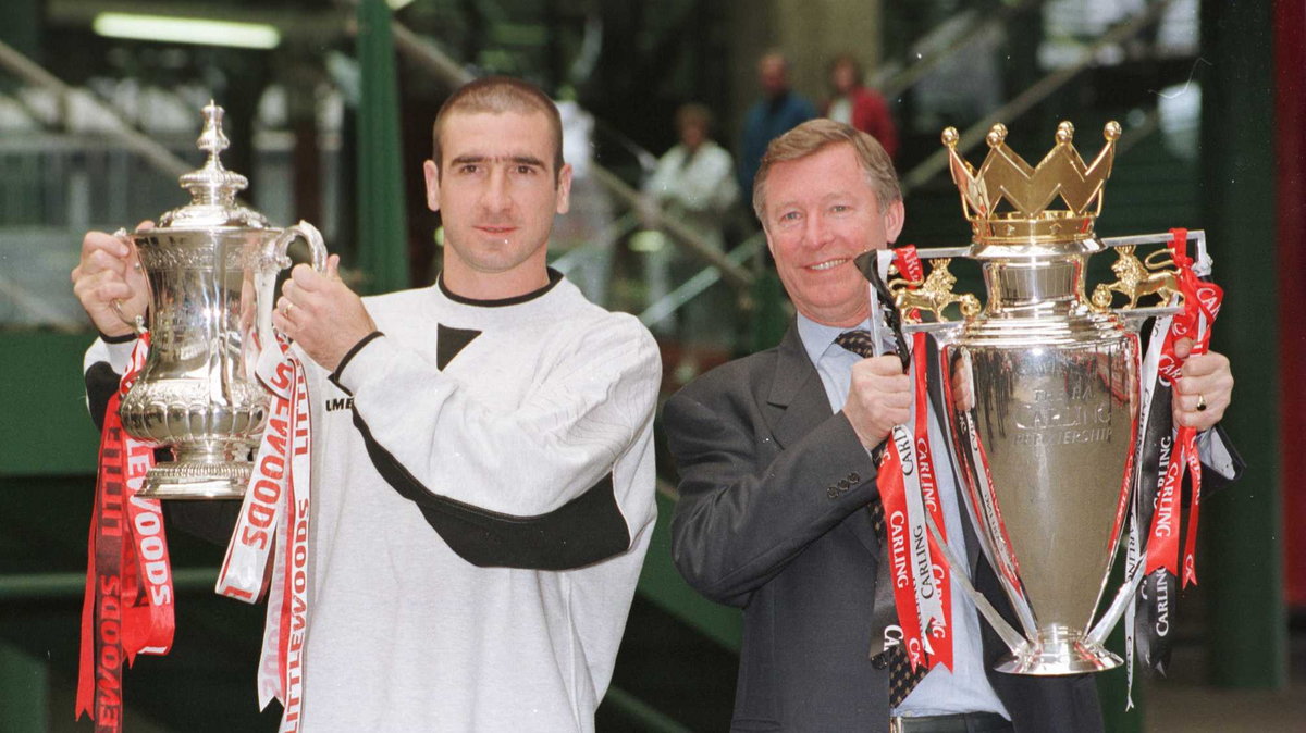 Eric Cantona i Alex Ferguson w 1996 roku