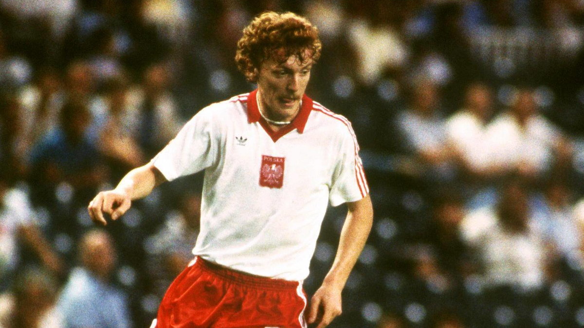 Zbigniew Boniek podczas meczu z Belgią (28 czerwca 1982 r.)