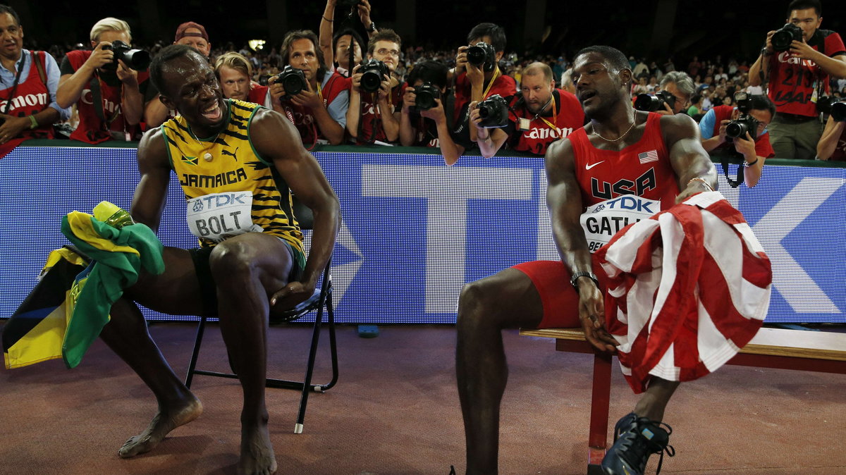 Usain Bolt (L) i Justin Gatlin (P)