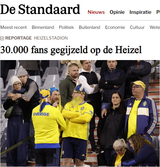 "30 tysięcy fanów przetrzymywanych jak zakładnicy na Heysel" - De Standaard