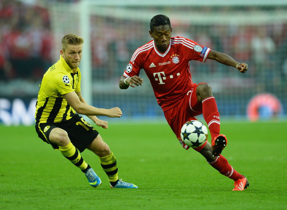 Jakub Błaszczykowski i David Alaba w finale LM 2013.