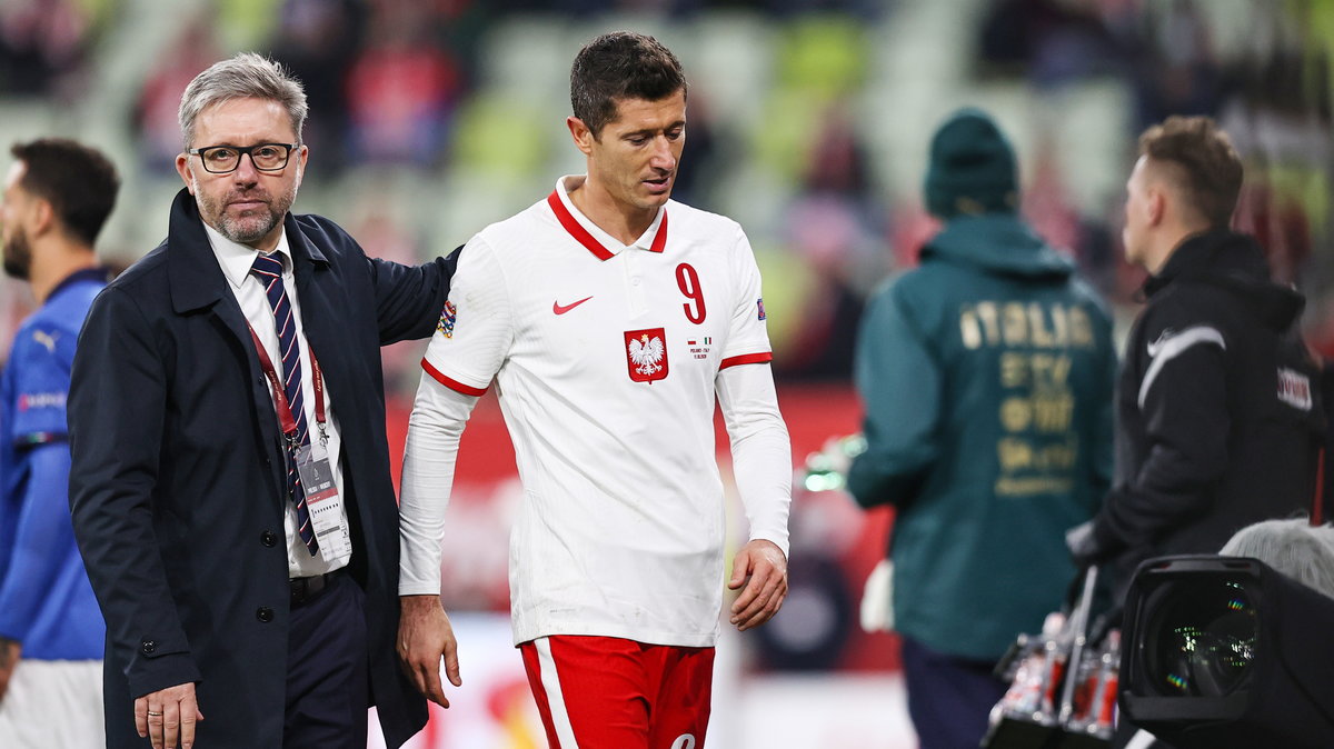 Jerzy Brzęczek i Robert Lewandowski