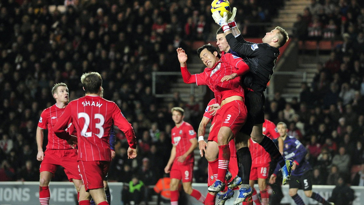 Artur Boruc (Southampton) w akcji