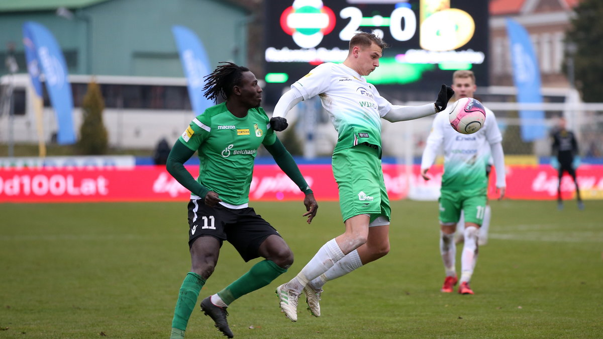 Emile Thiakane (GKS Bełchatów) i Rafał Makowski (Radomiak Radom)