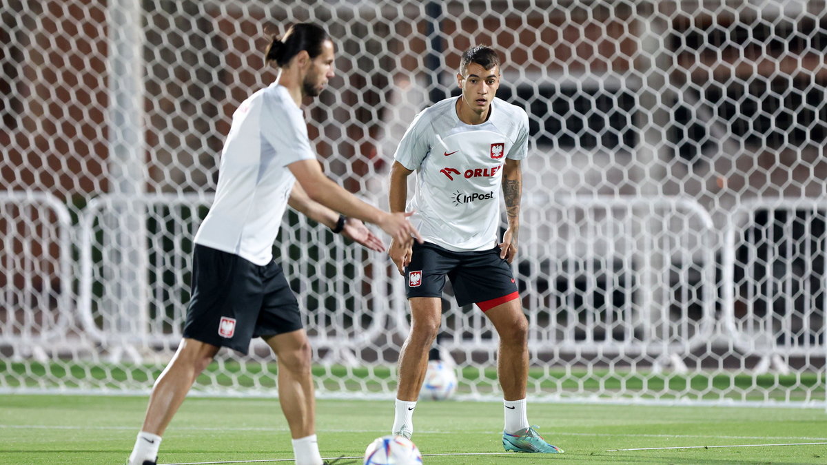 Grzegorz Krychowiak i Jakub Kiwior