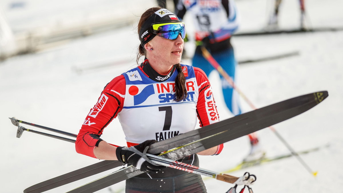 Justyna Kowalczyk w biegu na 30 km podczas MŚ Falun 2015