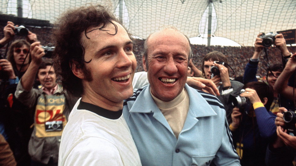 HELMUT SCHÖN (z prawej) i FRANZ BECKENBAUER