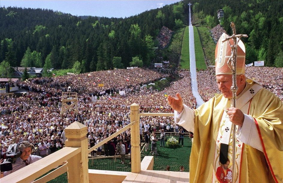 Wielka Krokiew. Msza święta celebrowana przez Jana Pawła II
