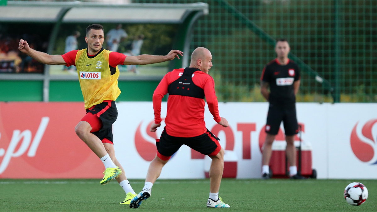 Pilka nozna. Reprezentacja Polski. Trening. 30.08.2016