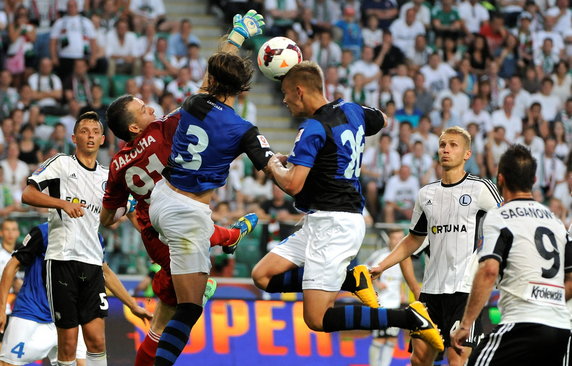 PIŁKA NOŻNA SUPERPUCHAR LEGIA KONTRA ZAWISZA (Konrad Jałocha Joshua Pereira Korneliusz Sochań )