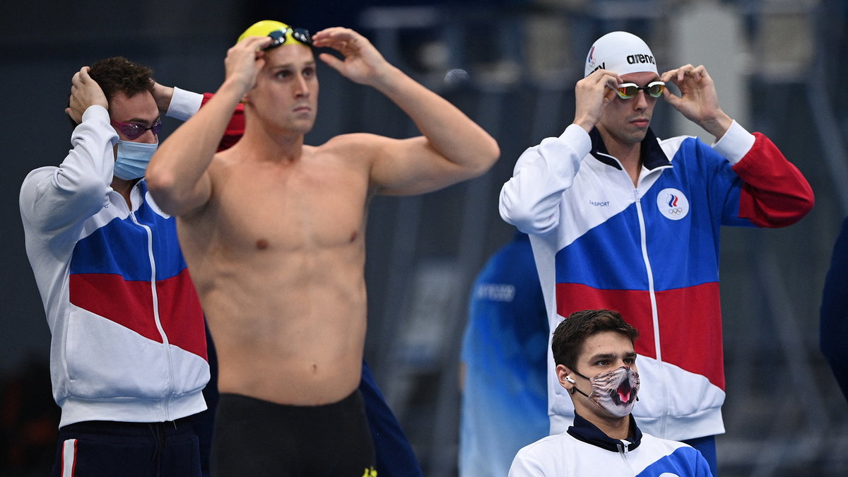 Rosyjska sztafeta 4x200 podczas IO w Tokio.