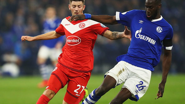 Dawid Kownacki w meczu z Schalke Gelsenkirchen