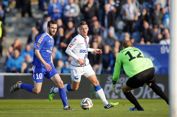 PIŁKA NOŻNA LIGA POLSKA RUCH CHORZÓW ZAWISZA BYDGOSZCZ (Filip Starzynski Luka Maric)