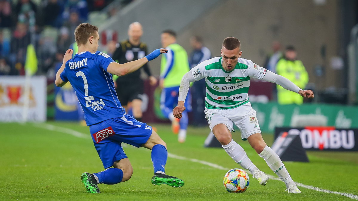 Robert Gumny (Lech Poznań) i Lukas Haraslin (Lechia Gdańsk)