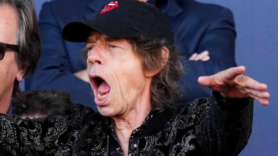 Mick Jagger na meczu FC Barcelona — Real Madryt