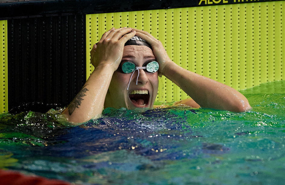 Dominika Sztandera w tym roku pobiła rekord Polski na 100 m st. klasycznym (1:07.10).