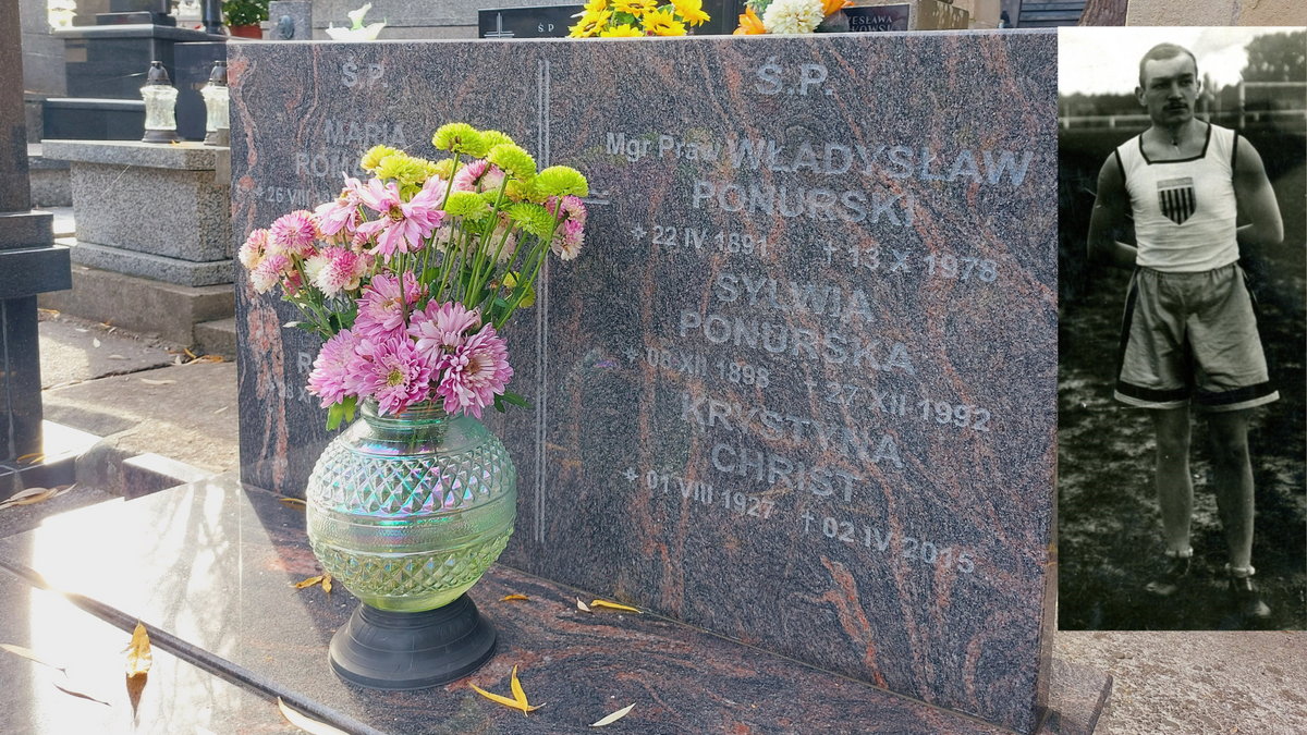 W Myślenicach znaleźliśmy grób Władysława Ponurskiego, który przez wielu uważany jest za pierwszego polskiego olimpijczyka