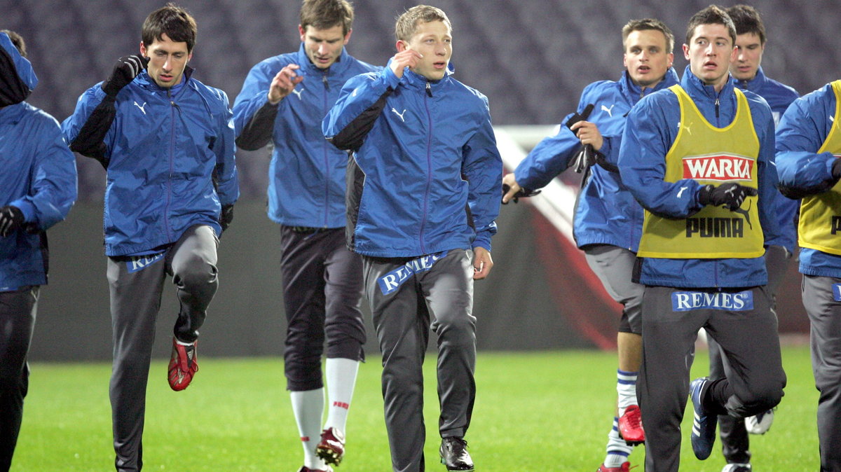 PIŁKA NOŻNA PRZED PUCHEREM UEFA LECH POZNAŃ TRENING