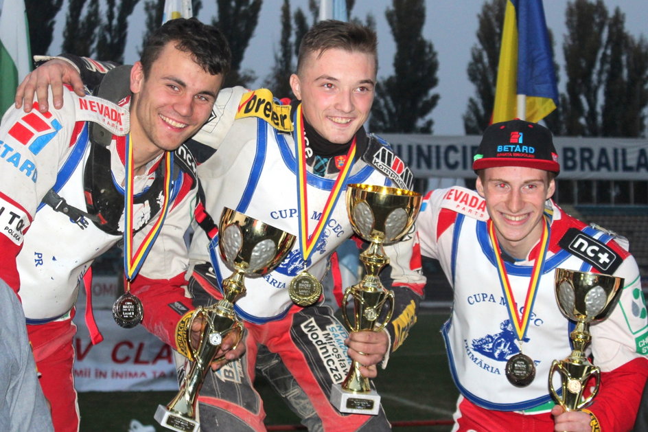 Patryk Wojdyło, Marko Lewiszyn i Przemysław Liszka na podium