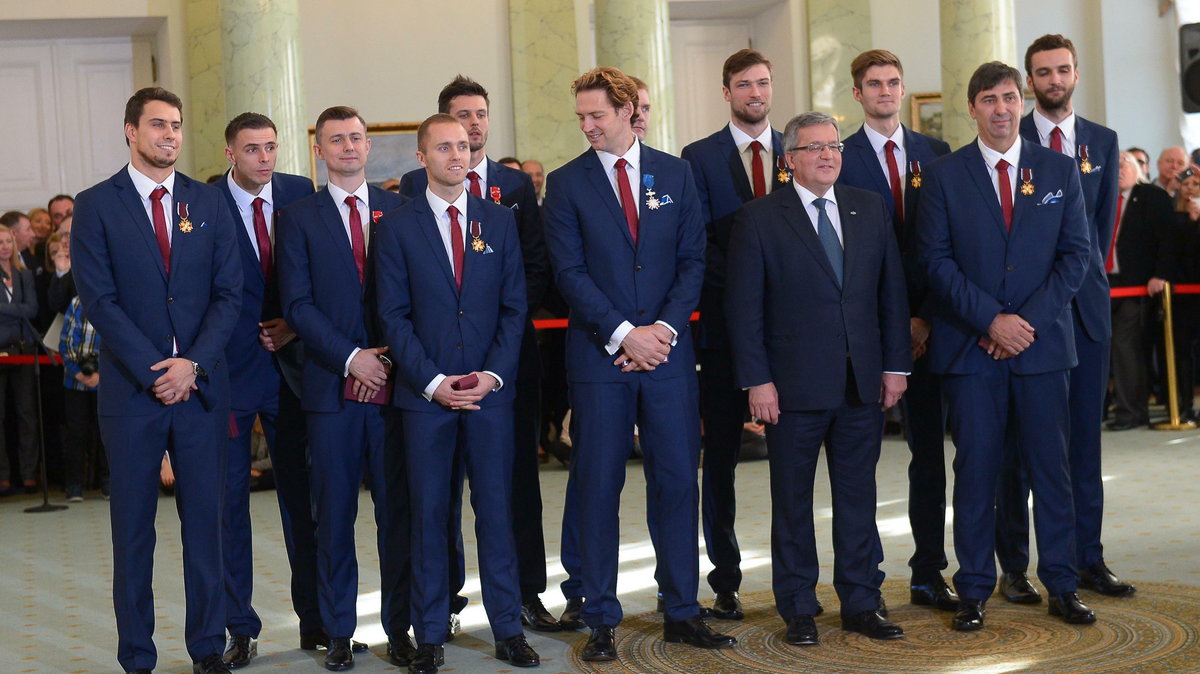 Stephane Antiga, Bronisław Komorowski, Fabian Drzyzga, Mariusz Wlazły, Michał Winiarski, reprezentacja Polski siatkarzy