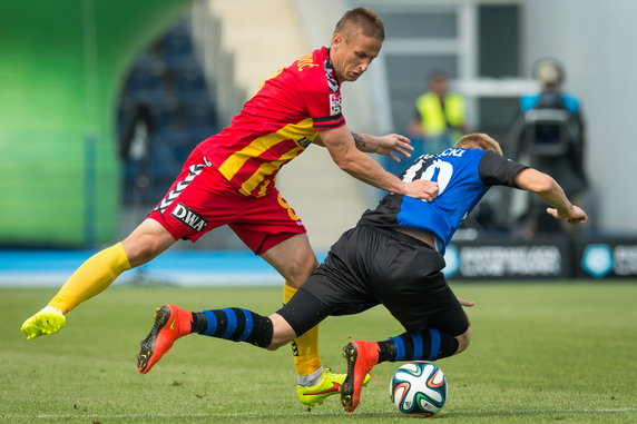 PIŁKA EKSTRAKLASA ZAWISZA BYDGOSZCZ KORONA KIELCE ( Jakub Wójcicki Vlastimir Jovanović)