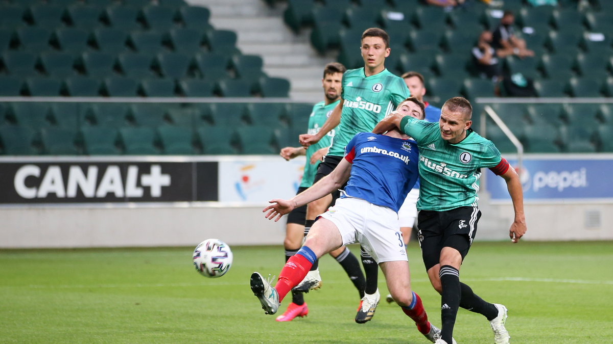 Pilka nozna. Liga Mistrzow. Legia Warszawa - Linfield FC. 18.08.2020