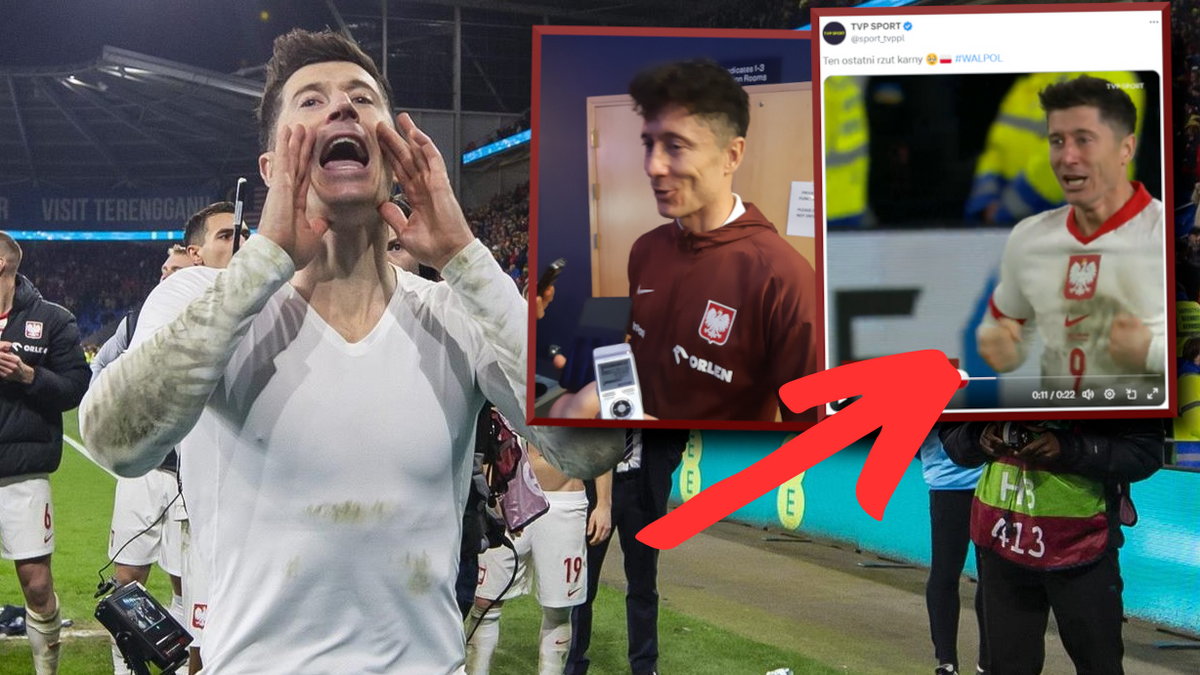 Robert Lewandowski w trakcie i po meczu z Walią