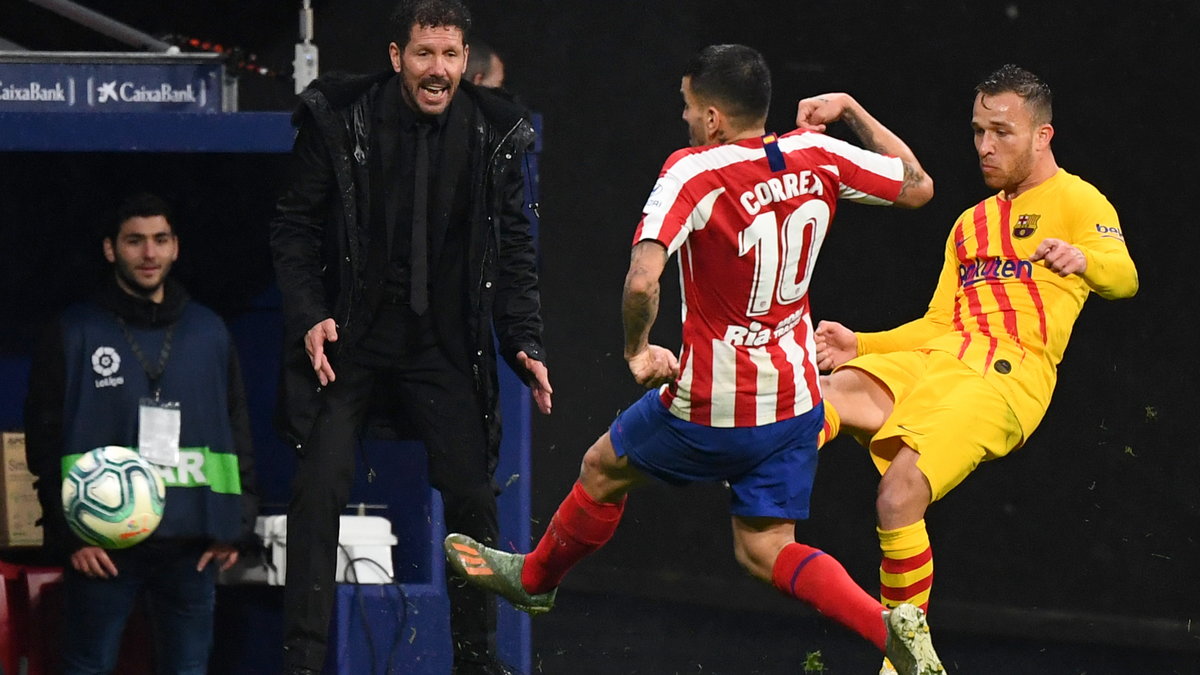 Diego Simeone w meczu Atletico Madryt – FC Barcelona