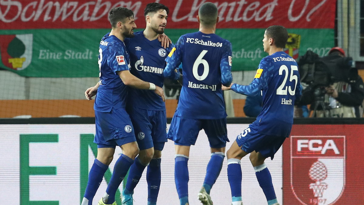 Radość piłkarzy Schalke Gelsenkirchen