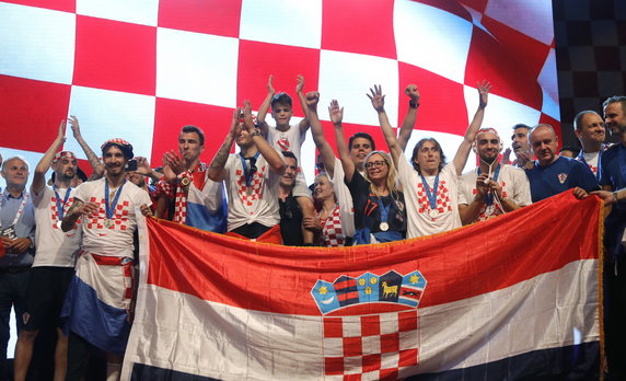 epa06893753 - CROATIA SOCCER FIFA WORLD CUP 2018 (Runner up Croatian national team in Zagreb)