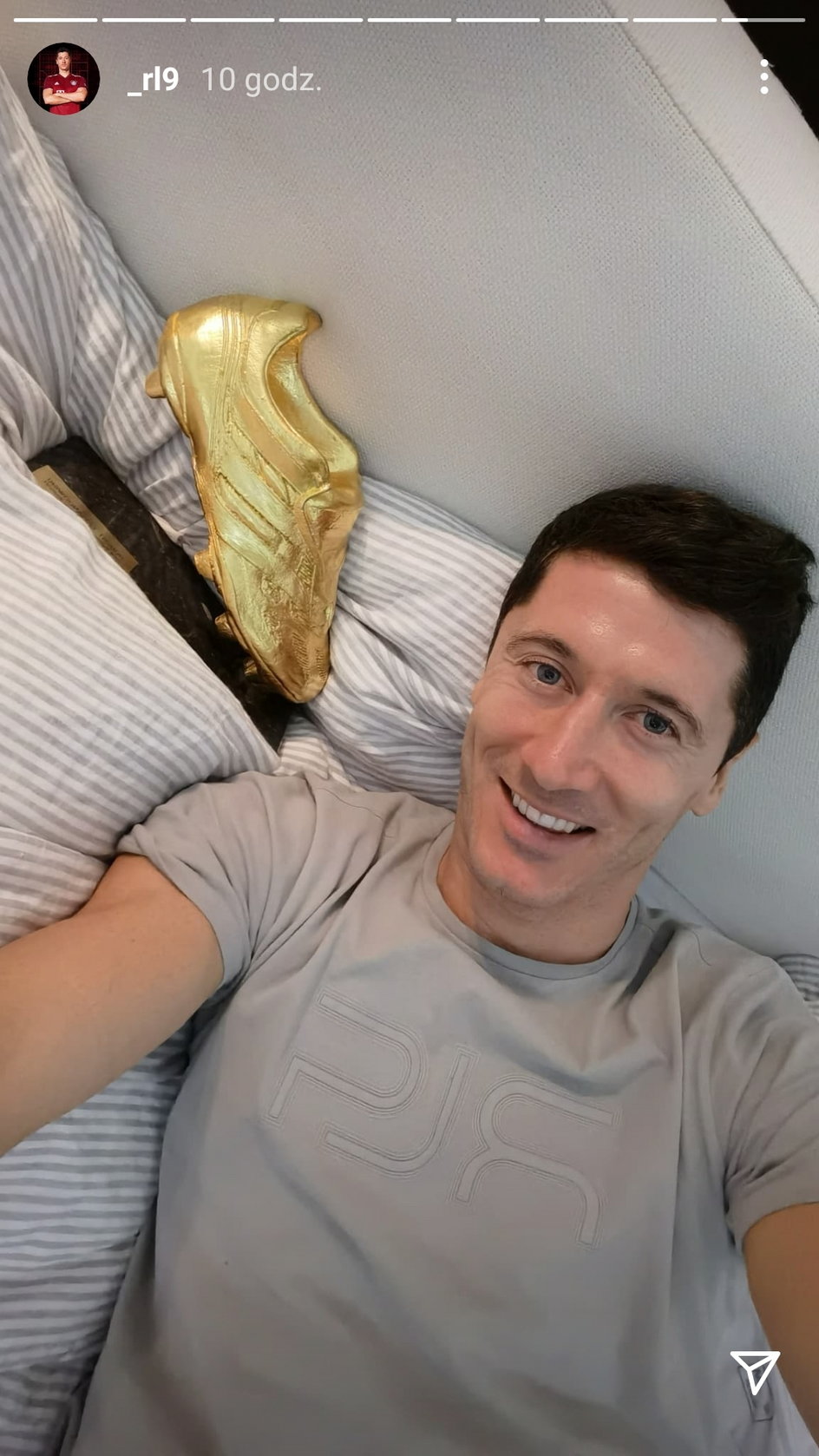 Robert Lewandowski pokazał świetne zdjęcie ze Złotym Butem