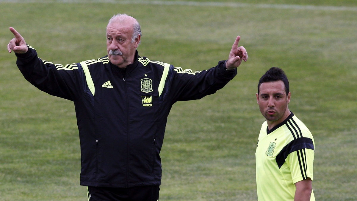 Vicente del Bosque (L) i Santi Cazorla