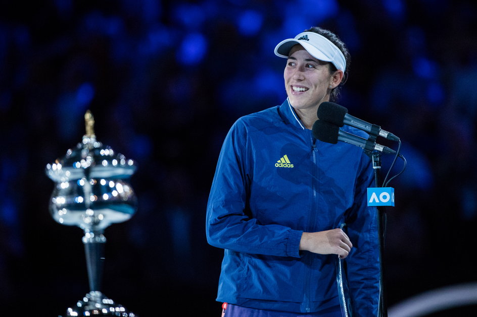 Garbine Muguruza po finale Australian Open w 2020 r.