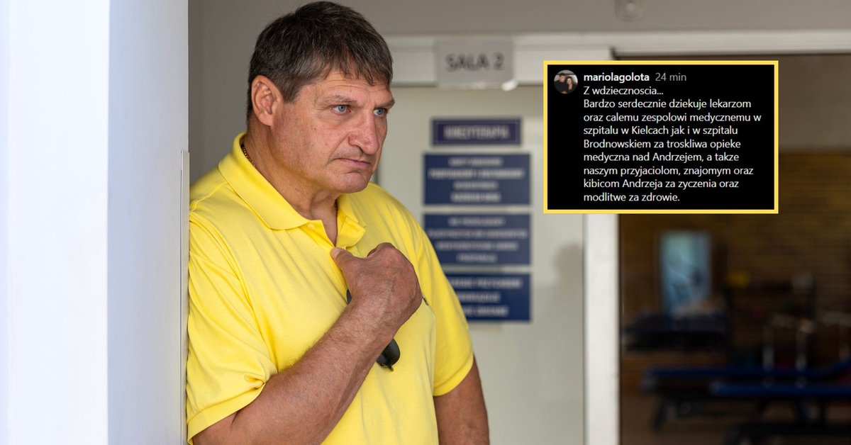 Nowe wieści w sprawie stanu zdrowia Andrzeja Gołoty. Jego żona opublikowała zdjęcie