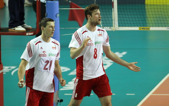 Rafał Buszek (nr 21) i Andrzej Wrona (nr 8)