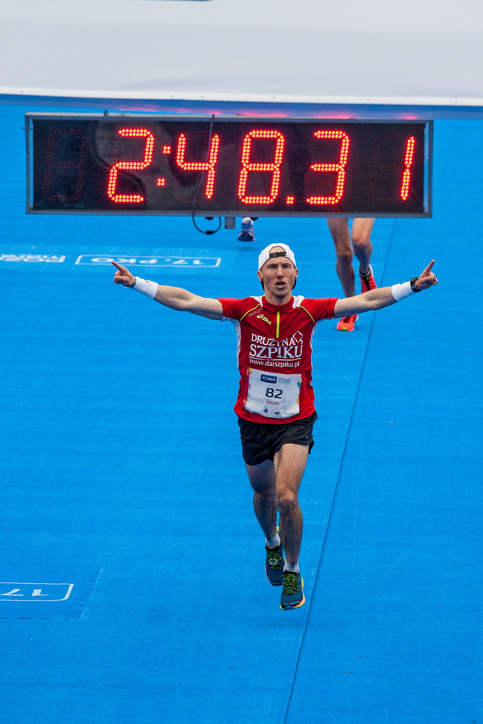 Mezo to także zapalony biegacz. Tu podczas Poznań Maraton 2016