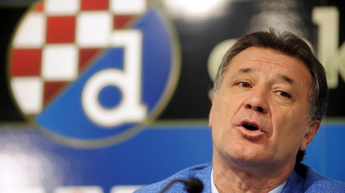 A photo taken on November 6, 2015 shows Dinamo Zagreb's chief Zdravko Mamic talking during a press conference in Zagreb. Mamic and a top Croatian football official were among four arrested on November 18, 2015 on allegations of embezzling millions of euro