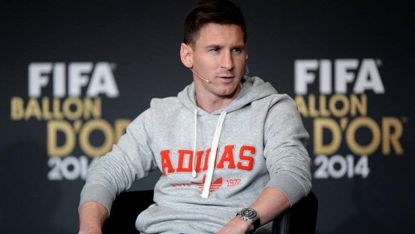 Leo Messi przed galą Złotej Piłki w Zurychu, fot. EPA/WALTER BIERI